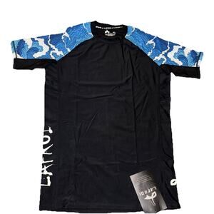 NWT Lafroi Burst Rash Guard Shirt Men's XL Black Maximum Performance Compression